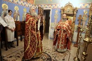 Божественная литургия в Домовом храме обители.